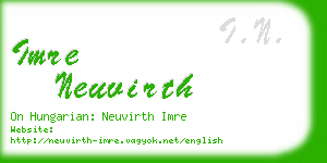 imre neuvirth business card